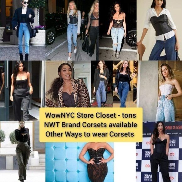 NEW ADORE ME Purple Corset Black Lace Top LARGE 2XL XXL Slimming Curvy Lingerie - Picture 3 of 11